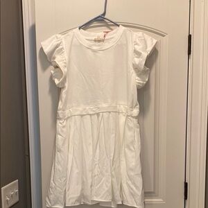 Entro White Ruffle Sleeve Dress